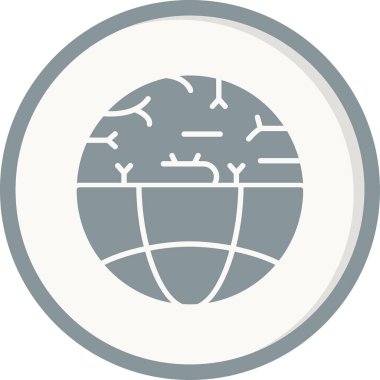 dünya simgesi, vektör illüstrasyonu basit tasarım 