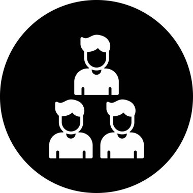 Takım çalışması. Web simgesi basit illüstrasyon