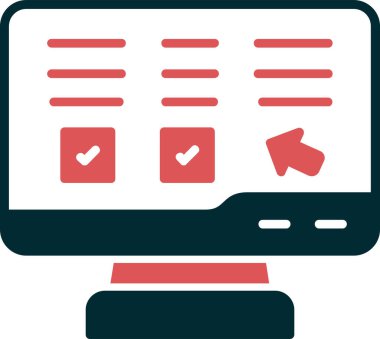 Çevrimiçi Ders modern simgesinin vektör illüstrasyonu