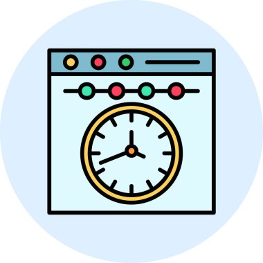 Teslimat zamanı. Web simgesi basit tasarım