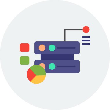 veritabanı simgesi, vektör illüstrasyonu basit tasarım