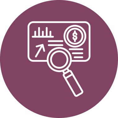 Basit analiz simgesi. vektör illüstrasyonu