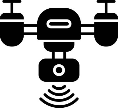 Akıllı Drone web simgesi, vektör illüstrasyonu 