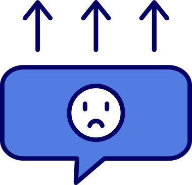 Üzüntü web simgesi vektör illüstrasyonu