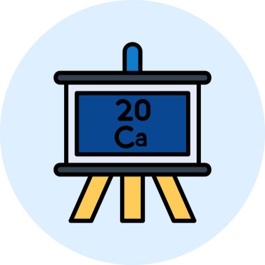 Kalsiyum element simgesi, vektör illüstrasyonu 