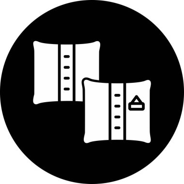 yastıklar web simgesi vektör illüstrasyonu 