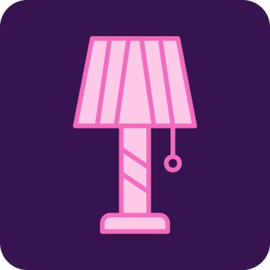 Masa lambası simgesinin vektör illüstrasyonu 