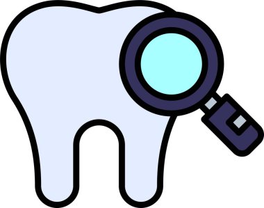 Diş Denetim Vektör simgesinin çizimi