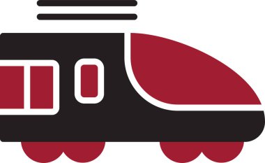 Yüksek Hız Treni ikon vektör illüstrasyonu