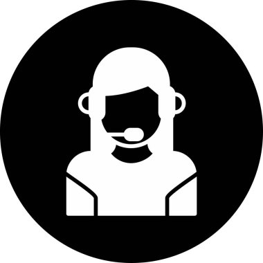 Müşteri hizmet vektör satırı simgesi