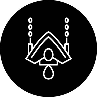 Uzay gemisi simgesi vektörü, görüntü beyaz üzerine izole edildi 