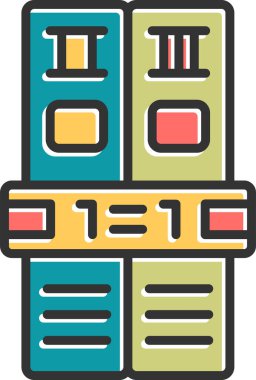 Kitaplar. Web simgesi basit illüstrasyon