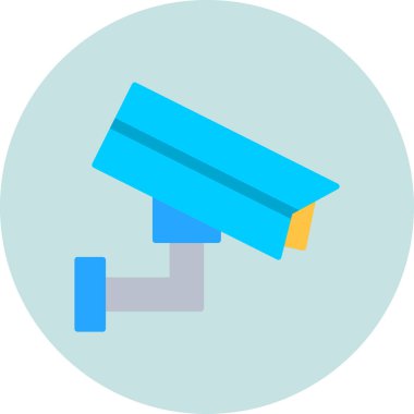 Kapalı devre televizyon. Web simgesi basit illüstrasyon 