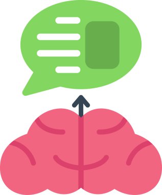 Basit Düşünme simgesinin vektör illüstrasyonu 