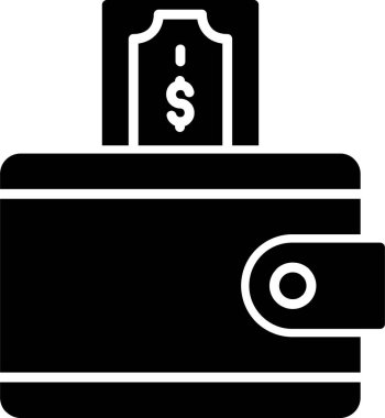 Wallet icon, vector illustration simple design
