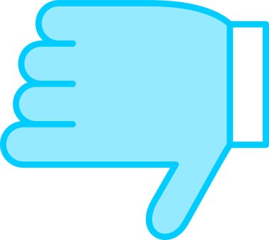 Hoşlanmamak, başparmak simgesi, vektör illüstrasyonu