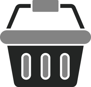 Alışveriş sepeti ikonu vektör illüstrasyonu