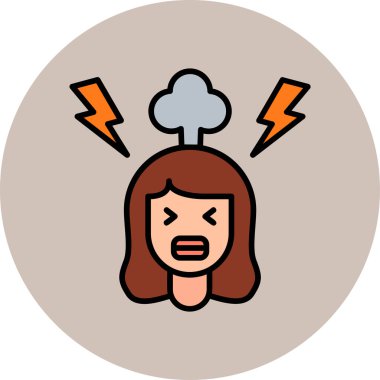 Hüsrana uğradım. Web simgesi basit illüstrasyon