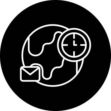 Teslimat zamanı. Web simgesi basit tasarım