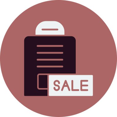 Bir satış simgesinin vektör illüstrasyonu 