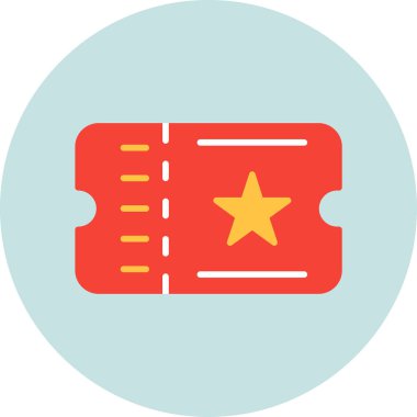 Bir bilet simgesinin vektör illüstrasyonu 