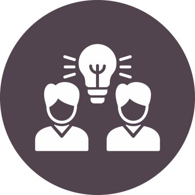 Beyin fırtınası. Web simgesi basit tasarım