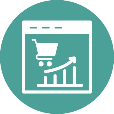 Piyasa. Web simgesi basit illüstrasyon