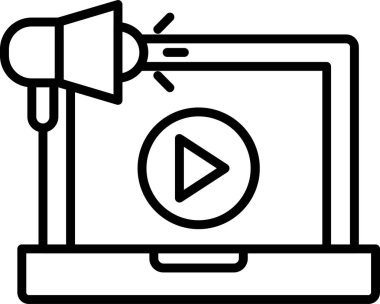 Video pazarlama. basit tasarım vektörü