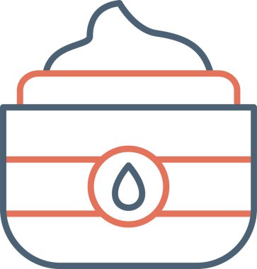 Krema. Web simgesi vektör illüstrasyonu