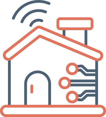 Akıllı ev. Web simgesi basit tasarım