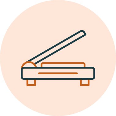 Giyotin ağ ikonu vektör illüstrasyonu