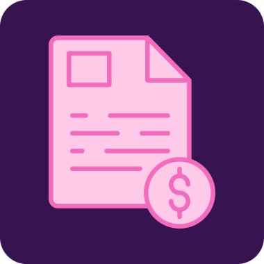 Mali Rapor belgesi. Web simgesi basit illüstrasyon