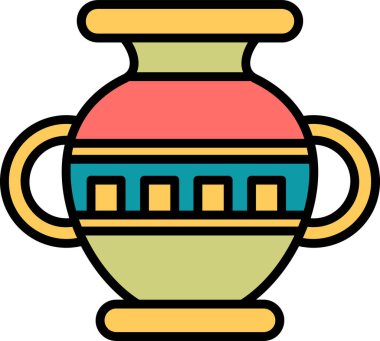 Vazo. Web simgesi basit illüstrasyon