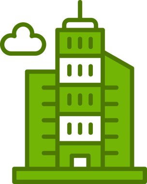 Bina. Web simgesi basit illüstrasyon 