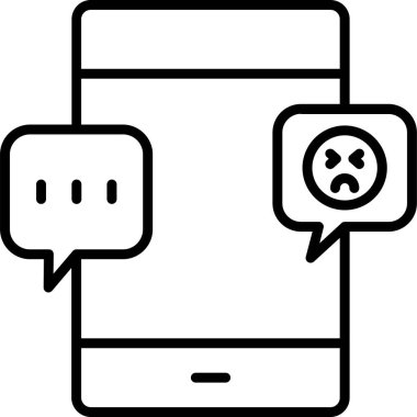 Web arayüzü için bir sohbet simgesinin vektör illüstrasyonu.
