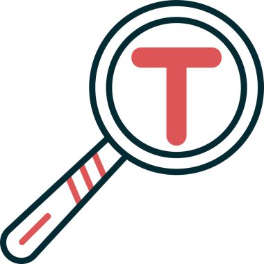 Metin Analiz simgesi vektör illüstrasyonu 