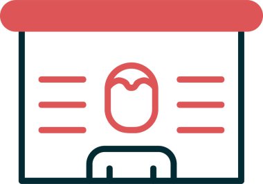 sunum simgesi, vektör illüstrasyonu basit tasarım