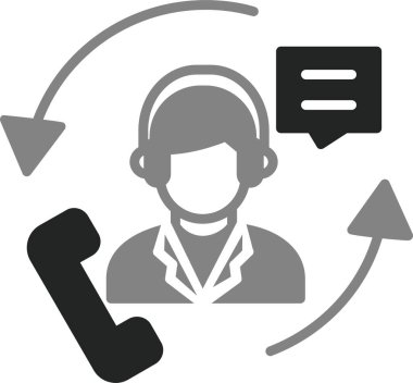 Müşteri hizmet vektör satırı simgesi