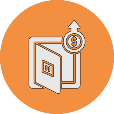 Boş para kutusu. Web simgesi basit illüstrasyon