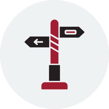 ok yönü yol ikon vektör çizimi