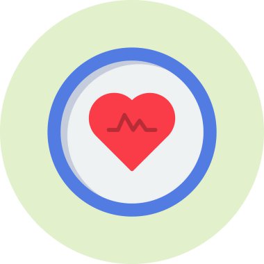 Kalp. Web simgesi basit illüstrasyon 