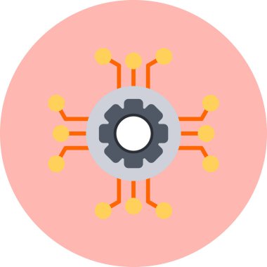 Bilgi ağı web simgesi basit illüstrasyon