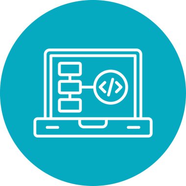 Modern Akış Çizelgesi simgesinin vektör çizimi