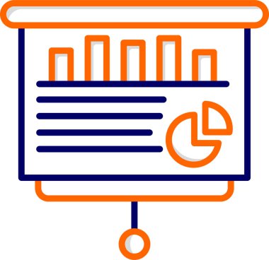 sunum simgesi, vektör illüstrasyonu basit tasarım