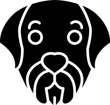 Pudelpointer köpek simgesi, vektör çizimi