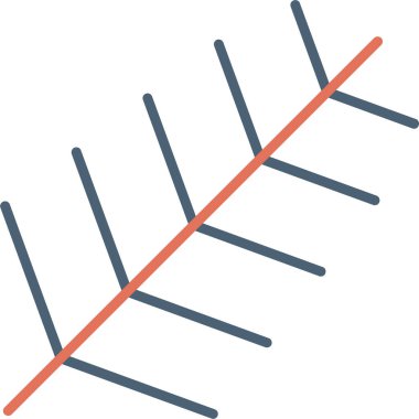 Areca Palm yaprağı simgesinin vektör illüstrasyonu