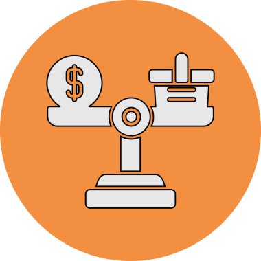 Denge. Web simgesi basit illüstrasyon