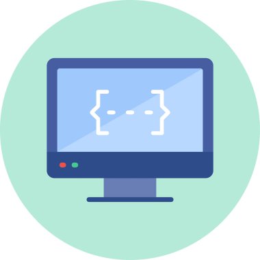 bilgisayar izleyici vektör illüstrasyonu