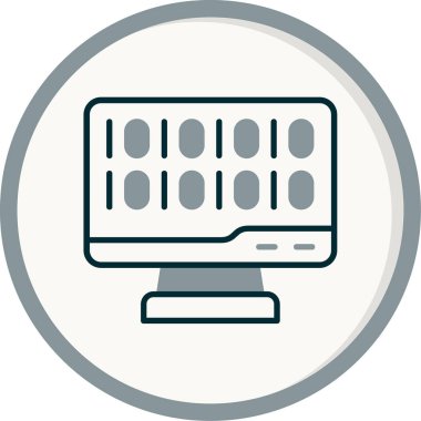 İkili Kod, Web simgesi basit illüstrasyon