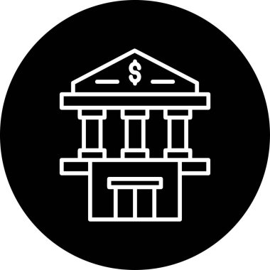 Banka web simgesi basit illüstrasyon 